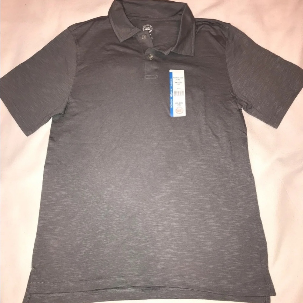 ♦️ NWT Boys Polo Size XXL/2XG 18 dark gray